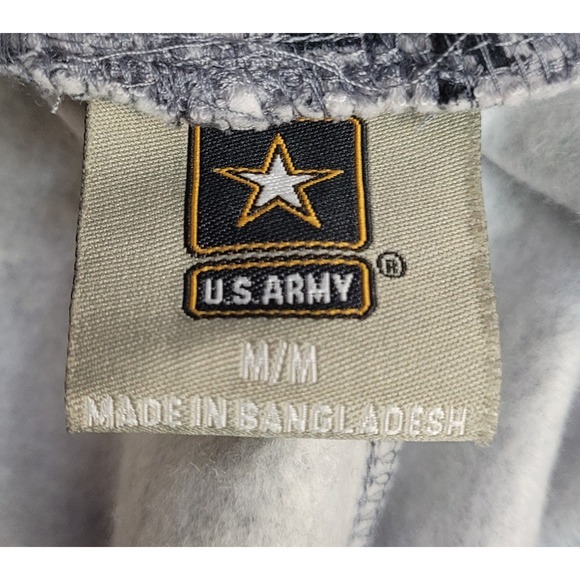 US Army Mens Digital Camo Jogger Sweatpants Grey Black Pixel Camouflage Medium - Picture 4 of 9